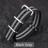 COROS Nylon Ribbed Watch Band For Smartwatch - Military Washable Strap
