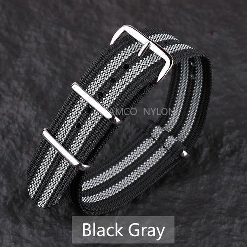 COROS Nylon Ribbed Watch Band For Smartwatch - Military Washable Strap