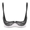 Lace Underwire Half-Cup Balconette Bra