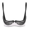 Lace Underwire Half-Cup Balconette Bra