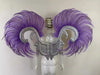 Showgirl Feather Wing Backpiece with Rhinestone Scroll Frames