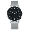 Women's Pink Dial Mesh Band Slim Stainless Steel Watch