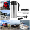 12V 24V Electric Heating Car Kettle Camping Travel Kettle Water Coffee Milk Thermal Mug 750/450ML Heating Cup Stainless Steel