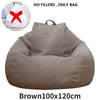 Lazy Sofa Cover Comfortable Large Bean Bag Cover without Filler for Home Bedroom Adults Kids Soft Tatami Chairs Covers Beanbags