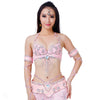Dazzling Beaded Belly Dance Bra & Belt 2-Piece Costume Outfit Set