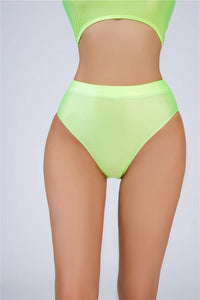 High-Waist Oil Glossy Sheer G-String Thong Satin Smooth Seamless Briefs