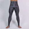 Men's Oil Glossy Sheer High-Stretch Pencil Pants Satin Smooth Leggings