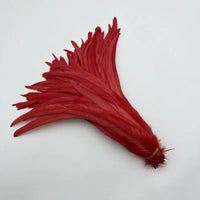 50PCS Two-Tone Rooster Tail Feathers (35-40CM)