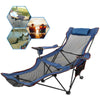 VEVOR Outdoor Folding Camp Chair Backrest With Footrest Portable Bed Nap Chair For Camping Fishing Foldable Beach Lounge Chair