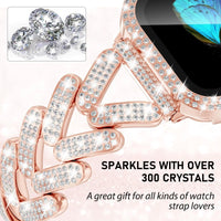 Apple Watch Stainless Steel Band - Sparkly Crystal Design