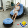 Lazy Couch Sofas Inflatable Foldable Recliner Outdoor Sofa Bed with Stirrups Comfortable Combination Flocked Velvet Sofa Chair