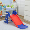 3 in 1 Freestanding Toddler Slide; Indoor Outdoor Playground with Basketball Hoop and Ball for Kids Under 3 Years