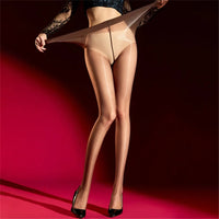 Plus Size Oil Glossy 1D Ultra-Thin Shaping Pantyhose High-Elasticity Tights