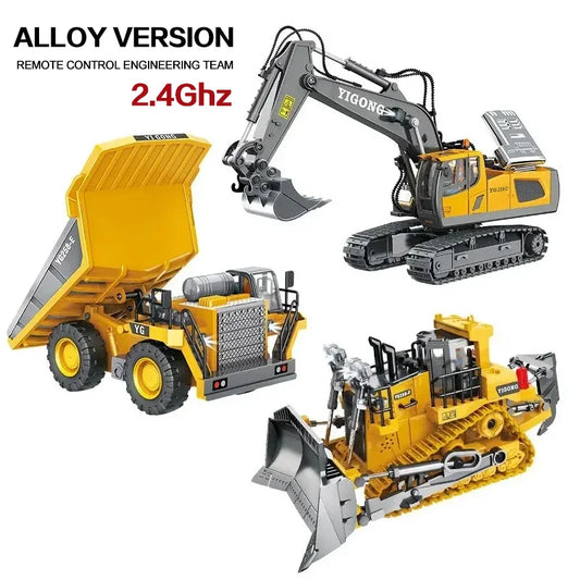 Children RC Car Toys Remote Control Car Toys For Boys Radio Control Excavator Dump Truck Bulldozer Electric Car Kids Toys Gift