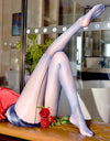 1D Ultra-Thin Oil Glossy Hollow-Out Sheer Shaping Pantyhose Shiny Tights
