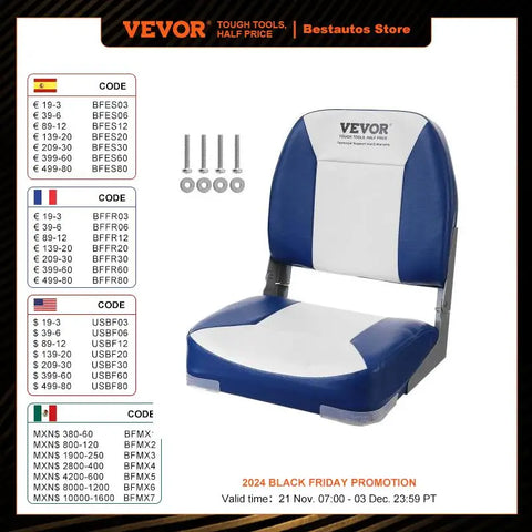 VEVOR Boat Seat 18.9