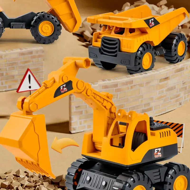 Baby Classic Simulation Engineering Car Toy Excavator Model Tractor Toy Dump Truck Model Car Toys for Children Mini Gift