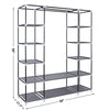69" Portable Clothes Closet Wardrobe Storage Organizer with Non-Woven Fabric Quick and Easy to Assemble Extra Strong and Durable