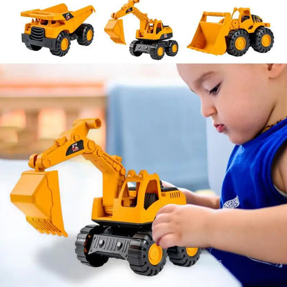 Baby Classic Simulation Engineering Car Toy Excavator Model Tractor Toy Dump Truck Model Car Toys for Children Mini Gift