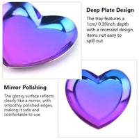 Heart-Shaped Metal Sorting Trays for Rhinestones and Beads