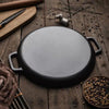 30cm Cast Iron Round Griddle For Crepes And Pizza with Dual Handles Steak Pork Chicken Cooking Pot Kitchen Outdoor BBQ Grill