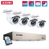 ZOSI 2MP домашня дротова система безпеки H.265+ 8CH DVR 4/8pcs 1080p нічне бачення вуличні водонепроникні комплекти камер відеоспостереження