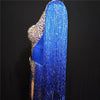 Sparkly Crystal Rhinestone & Tassel Fringe Bodysuit Costume Set with Bra & Belt