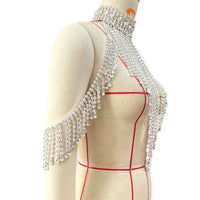 Crystal Necklace Shoulder Tassel Body Jewelry