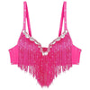 The Stardust Oasis Sirena – Sequined Tassel & Rhinestone Push-Up Belly Dance Bra Top