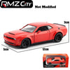 CCA 1/36 Dodge Challenger SRT Hellcat Assembled Modified Toy Car Model For Boys Kid Diecast Metal Free Wheels Collection Gift