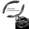 2x Carbon Fiber Universal Car Steering Wheel Cover 38cm 15inch Steering Wheel Booster Anti-skid Car Decoration Auto Accessories