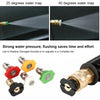 1/4" Car Pressure Washer Accessory Turbo Rotary Nozzle 360° Rotary Turbo 4000 PSI Solid Brass + ABS With 5 Nozzles