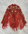 Sparkly Rhinestone Tassel High-Cut Stage Performance Bodysuit Dance Leotard