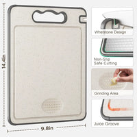 1pcs Stainless Steel Cutting Board Double Sided Chopping Board for Kitchen Scratch Resistant Anti-Slip Silicone Edges