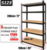 Shelving Units,5 Tier Garage Shelf Unit Metal Shelves Storage Boltless Rack,Workshop Adjustable For Warehouse,Home,Office&Pantry