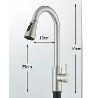 Kitchen Faucet Brushed Nickel Hot and Cold Water Faucet Kitchen Sink Faucet Pull-out Sprayer For Kitchen Sink Faucet