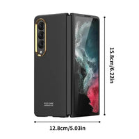 Luxury Case For Samsung GalaxyZ Fold 4 Cover Solid Color Fold4 Hard PC Case For Samsung Z Fold 4 Shock-proof Case