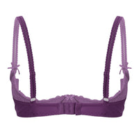 Lace Underwire Half-Cup Push-Up Bra