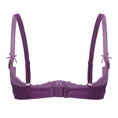 Lace Underwire Half-Cup Push-Up Bra