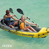 68307EP Explorer K2 Inflatable Kayak Set: Includes Deluxe 86in Aluminum Oars and High-Output Pump – SuperStrong PVC – Adjustable