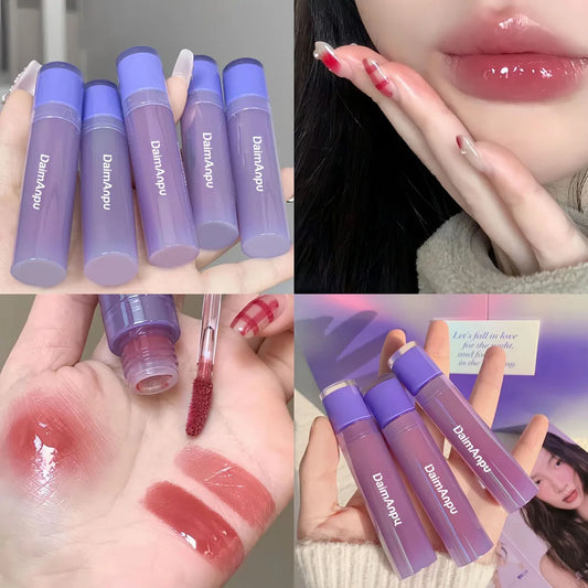 Блиск для губ Purple Plumping Lip Gloss Mirror Water Gloss Shining and Moisturizing Highly Pigmented Lip Gloss for Girls and Women