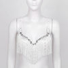 The Stardust Oasis Sirena – Sequined Tassel & Rhinestone Push-Up Belly Dance Bra Top