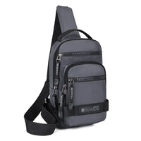 Men's lightweight nylon chest bag with large capacity, casual style, perfect for travel and urban minimalism.