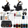 Tattoo Kit Beginner Tattoo Machine Gun with Power Supply Needles Permanent Ink Pigment Complete Tattoo Set for Tattoo Body Art