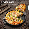 30cm Cast Iron Round Griddle For Crepes And Pizza with Dual Handles Steak Pork Chicken Cooking Pot Kitchen Outdoor BBQ Grill