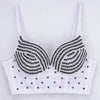 Rhinestone Beaded Bustier Corset Crop Top High Fashion Evening Party Bralette