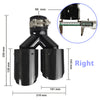 1 Pcs Universal Car Carbon Fibre Tail Throat Silencer Length Black Y-Shaped Double Out Twill Glossy Exhaust Muffler Tip