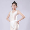 Backless High-Cut Sheer Oil Glossy Bodysuit Satin Smooth Leotard