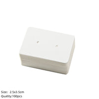 100pcs Cardboard Earring Display Card Paperboard Jewelry Label Hanging for Entrepreneurship Selling Small Businesses Packaging