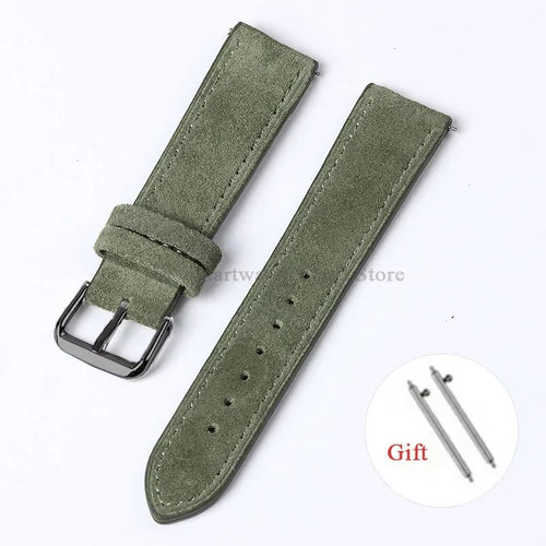 OnePlus Smartwatch Vintage Suede Leather Band Quick Release Strap